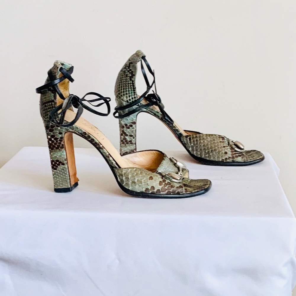 Vintage Rare Gucci Python Heels - image 4